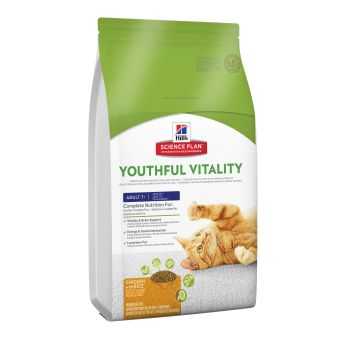 Aliment chat Science Plan Youthful Vitality Poulet avec riz - Hill's - 1,5 Kg  
