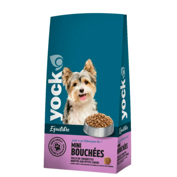 Aliment pour chien - Yock - croquettes mini bouchées équilibrées - 3 kg