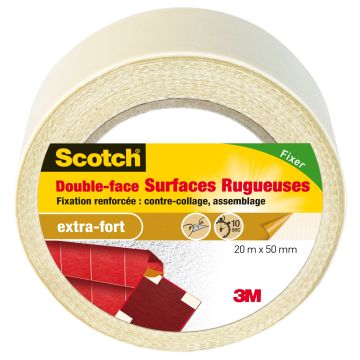 Double face surfaces rugueuses - 3M - 20 m x 50 mm