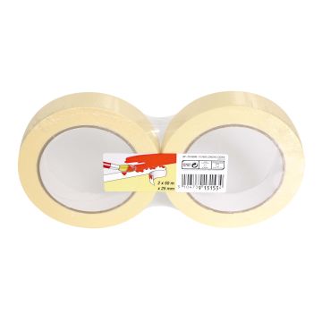 Lot de 2 Masquages Lisses - 3M - Beige - 2 x 50 m x 25 mm