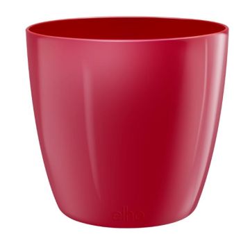 Pot Brussels Diamond Rond - Elho - 30 cm - Rouge charmant