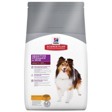 Aliment chien Science Plan Canine Adult Sensitive Stomach & Skin au Poulet - Hill's - 12 Kg