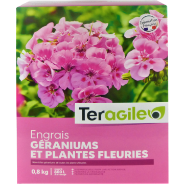 Engrais géraniums et plantes fleuries - UAB - Teragile - 0,8 kg