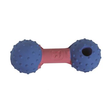 Jouet caoutchouc Haltère Picot - Rubb'n'Treats - Pour chien - 10,5 cm