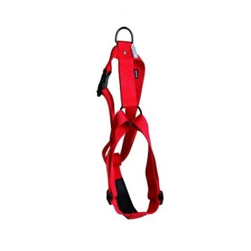 Harnais réglable en nylon - Martin Sellier - 40 mm x 90/110 cm - Rouge