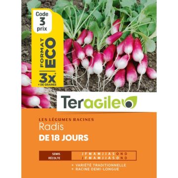 Radis de 18 jours - Graines - Teragile - Sachet éco