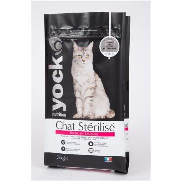 Croquette pour chat stérilisé - Yock Nutrition - saumon - 3 kg