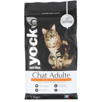 Croquette pour chat stérilisé - Yock Nutrition - poulet - 1.5 kg