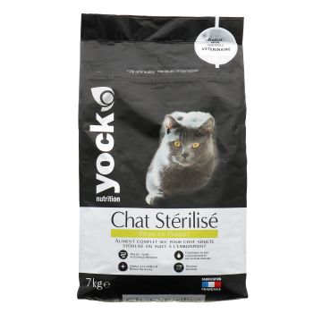 Croquettes pour chat stérilisé - YOCK Nutrition - Poulet - 7 kg