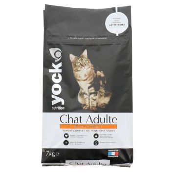 Croquettes pour chat adulte - Yock Nutrition - Poulet - 7 kg