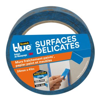 Masquage surfaces délicates Scotchblue - 3M - Bleu - 41 m x 24 mm