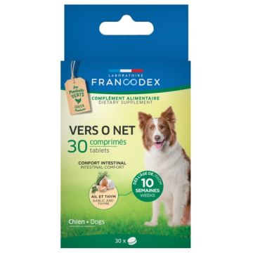 Vers O Net comprimés pour chiots et chiens - Francodex