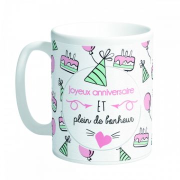 Mug joyeux anniversaire