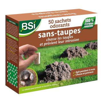Répulsif Sans-Taupes - BSI - 50 sachets - 100 m²