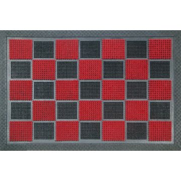 Tapis picots floqués - Rouge - 40 x 60 cm