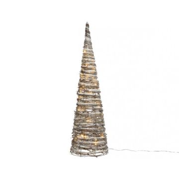 Sapin en rotin lumineux - Bland chaud -60 cm - intérieur