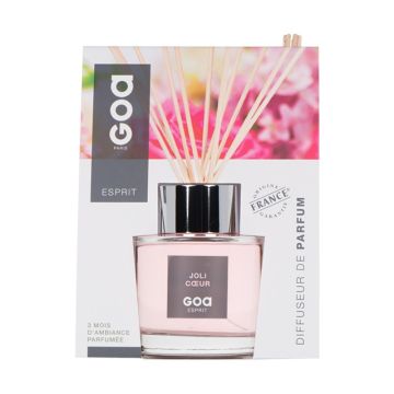 Diffuseur de parfum Joli Coeur avec tiges rotin - Goatier Esprit