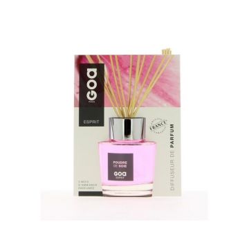 Diffuseur de parfum Poudre de Soie avec tiges rotin - Goa Esprit