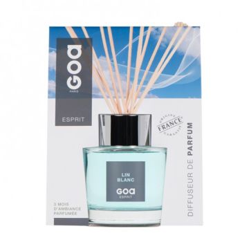 Goatier Esprit Lin Blanc - Diffuseur de parfum à tiges de rotin - Goa - 200 ml