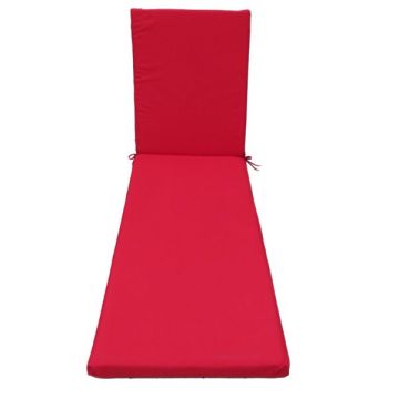 Coussin Bain de soleil Monte-Carlo - Jardin privé - 185 x 55 x 60 cm - Carmin