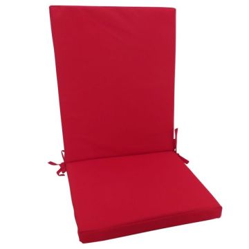 Coussin Fauteuil HD Monte-Carlo - Jardin privé - 90 x 43 x 5 cm - Carmin