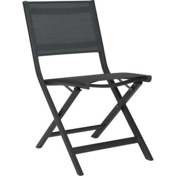 Chaise pliante de balcon Nils - Stern -Alu Anthracite - Textile Carbone