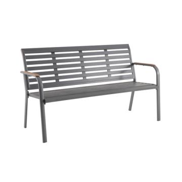 Banc Marta - 62 x 150 x 86 cm - 3 places - Anthracite mat