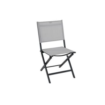 Chaise pliante Censo - Alu / Polyester - Gris mat / Anthracite