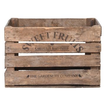 Cageot de pomme en bois - Esschert Design - 51,1 x 42,3 x 30,1 cm