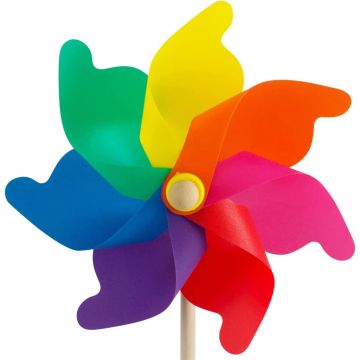 Moulin à vent multicolore - 61cm