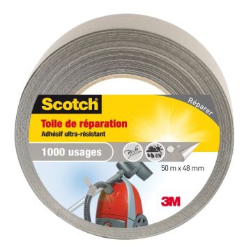 Toile de réparation Premium - 3M Scotch - 50 m x 48 mm - Gris
