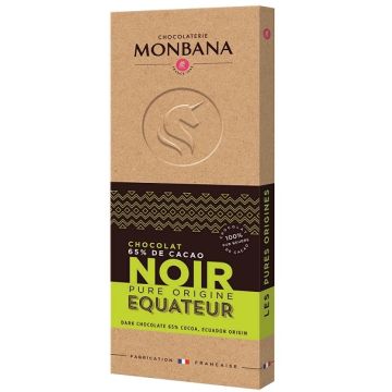Tablette chocolat noir Equateur - Monbana - 100 gr