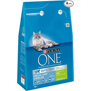 Croquettes chat stérilisé - à la dinde et au blé - Purina One - 3 kg