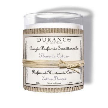 Bougie parfumée traditionnelle - Durance - Fleur de Coton - 180 g