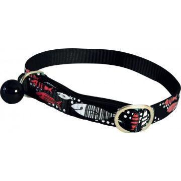 Collier nylon Sardine pour chat - Zolux - 30 cm / 10 mm - Noir