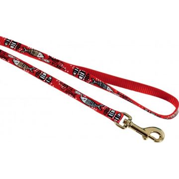 Laisse nylon Sardine pour chat - Zolux - 1 m / 10 mm - Rouge