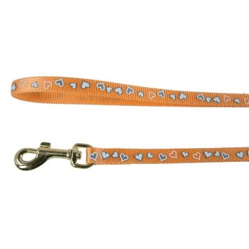 Laisse réflectif cœur pour chat - Zolux - 1 m / 10 mm - Orange