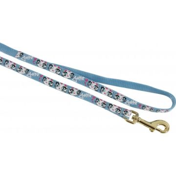 Laisse nylon Ladycat pour chat - Zolux - 1 m / 10 mm - Bleu