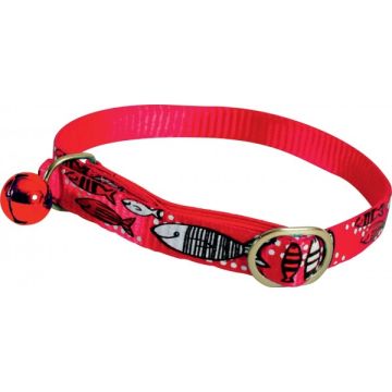 Collier nylon Sardine pour chat - Zolux - 30 cm / 10 mm - Rouge