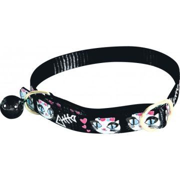 Collier nylon Ladycat pour chat - Zolux - 30 cm / 10 mm - Noir