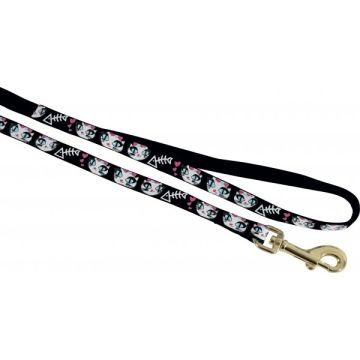 Laisse nylon Ladycat pour chat - Zolux - 1 m / 10 mm - Noir