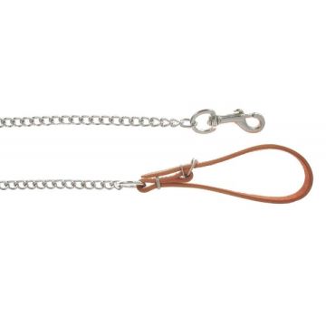Laisse rivée chaîne moyenne pour chien - Zolux - 1 m - Naturel