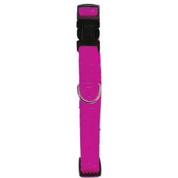 Collier Nylon réglable pour chien - Zolux - 10 mm - Rose Fuchsia
