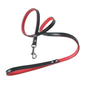 Laisse cuir Victoria pour chien - Zolux - 1 m - Noir