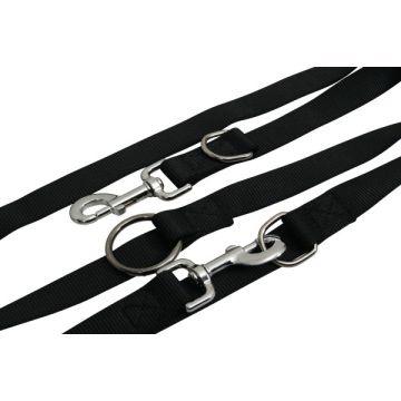 Laisse nylon 3 positions pour chien - Zolux - 25 mm - Noir