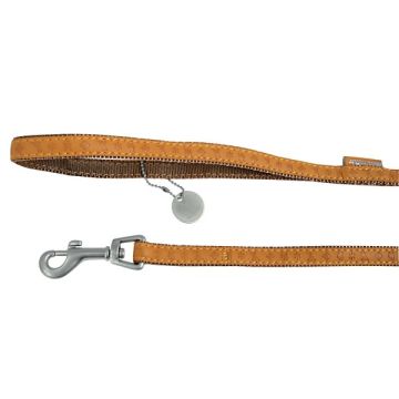 Laisse Mac Leather pour chien - Zolux - 20 mm x 1,2 m - Jaune