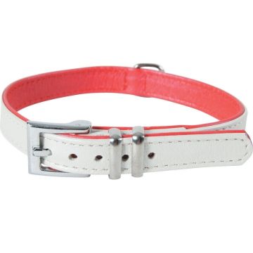 Collier cuir Victoria pour chien - Zolux - 25 cm - Blanc nacré