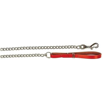 Laisse rivée chaîne fine pour chien - Zolux - 1 m - Rouge