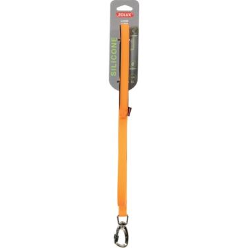 Laisse Silicone pour chien - Zolux - 1,2 m / 15 mm - Orange