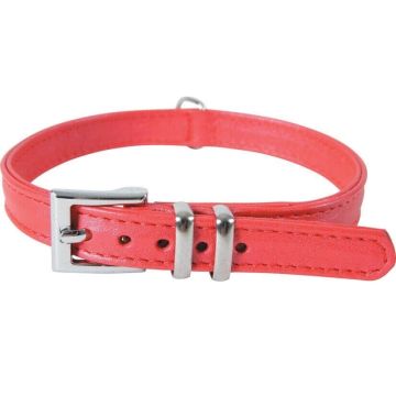 Collier cuir Victoria pour chien - Zolux - 45 cm - Rouge